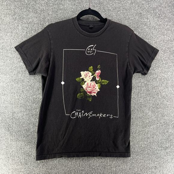 The Chainsmokers Shirt Adult Medium Black Graphic Band Tee Electronic Dance‎ - Picture 2 of 9